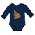 Long Sleeve Bodysuit Baby Slice of Fresh Italian Classic Pepperoni Pizza Cotton