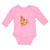 Long Sleeve Bodysuit Baby Slice of Fresh Italian Classic Pepperoni Pizza Cotton