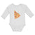 Long Sleeve Bodysuit Baby Slice of Fresh Italian Classic Pepperoni Pizza Cotton