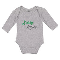 Long Sleeve Bodysuit Baby Sassy Lassie Typography Letter Boy & Girl Clothes