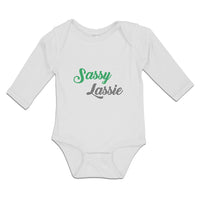 Long Sleeve Bodysuit Baby Sassy Lassie Typography Letter Boy & Girl Clothes