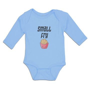 Long Sleeve Bodysuit Baby Small Fried Snack Food in An Bowl with Face Cotton