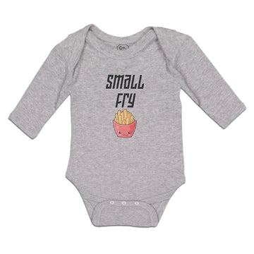 Long Sleeve Bodysuit Baby Small Fried Snack Food in An Bowl with Face Cotton