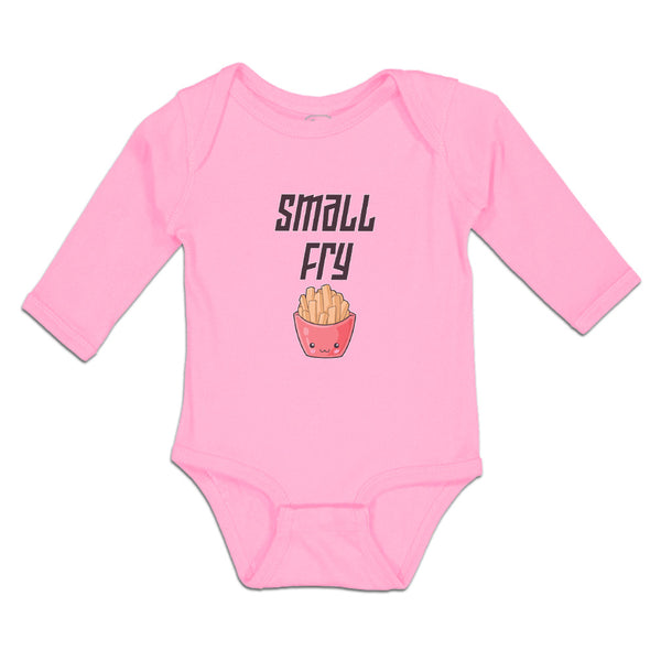 Long Sleeve Bodysuit Baby Small Fried Snack Food in An Bowl with Face Cotton
