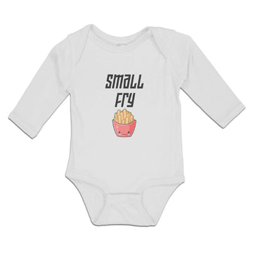 Long Sleeve Bodysuit Baby Small Fried Snack Food in An Bowl with Face Cotton