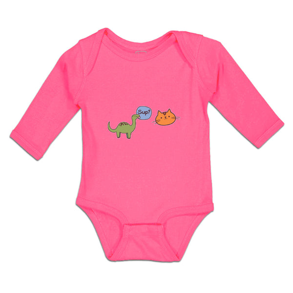 Long Sleeve Bodysuit Baby Sup Toy Dinosaur and Cat Face Boy & Girl Clothes