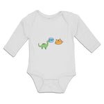 Long Sleeve Bodysuit Baby Sup Toy Dinosaur and Cat Face Boy & Girl Clothes