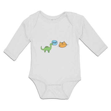 Long Sleeve Bodysuit Baby Sup Toy Dinosaur and Cat Face Boy & Girl Clothes