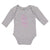 Long Sleeve Bodysuit Baby Pink Dollar Symbol of Money Boy & Girl Clothes Cotton