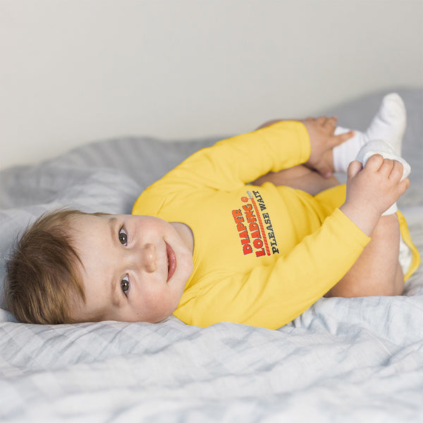 Long Sleeve Bodysuit Baby Diaper Loading Please Wait Boy & Girl Clothes Cotton - Cute Rascals