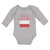 Long Sleeve Bodysuit Baby I'M Cute, Polish! Poland Flag Central Europe Cotton