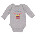Long Sleeve Bodysuit Baby I'M What Happened in Vegas with Direction Arrow Cotton
