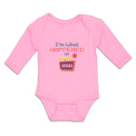 Long Sleeve Bodysuit Baby I'M What Happened in Vegas with Direction Arrow Cotton