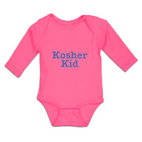 Long Sleeve Bodysuit Baby Kosher Kid Tradition Heritage Obedient Cotton