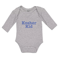 Long Sleeve Bodysuit Baby Kosher Kid Tradition Heritage Obedient Cotton