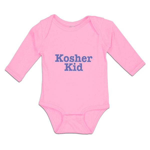 Long Sleeve Bodysuit Baby Kosher Kid Tradition Heritage Obedient Cotton