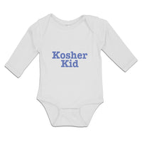 Long Sleeve Bodysuit Baby Kosher Kid Tradition Heritage Obedient Cotton