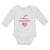 Long Sleeve Bodysuit Baby Lil Miss Independent Flag Heart Symbol Cotton