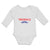 Long Sleeve Bodysuit Baby Merica American Flag United States with Flag Mustache