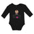Long Sleeve Bodysuit Baby Mimi Poppop Baby Sitting Eyes Pink Heart Cotton
