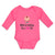 Long Sleeve Bodysuit Baby Mimi Poppop Baby Sitting Eyes Pink Heart Cotton
