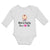 Long Sleeve Bodysuit Baby Mimi Poppop Baby Sitting Eyes Pink Heart Cotton