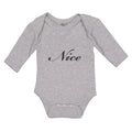 Long Sleeve Bodysuit Baby Nice Typography Letter Boy & Girl Clothes Cotton