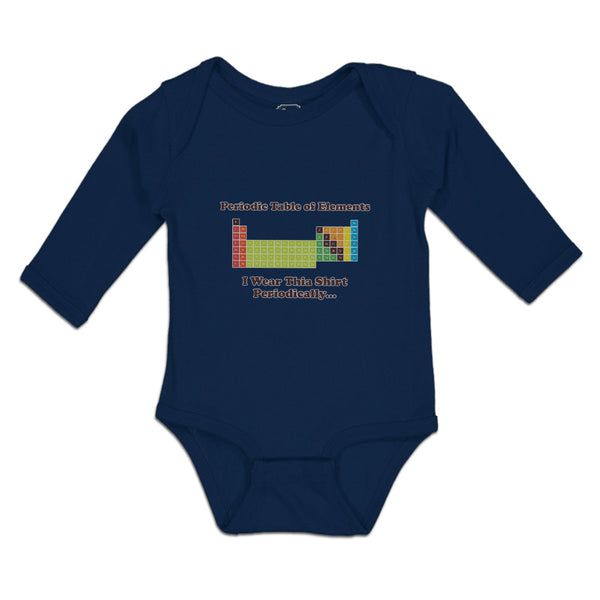 Long Sleeve Bodysuit Baby Periodic Table Wear Thia Shirt Periodically Cotton