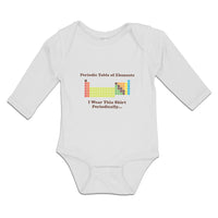 Long Sleeve Bodysuit Baby Periodic Table Wear Thia Shirt Periodically Cotton