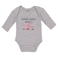 Long Sleeve Bodysuit Baby You'Re Going Tia Bow Arrow Heart Symbol Cotton