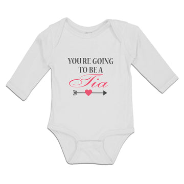 Long Sleeve Bodysuit Baby You'Re Going Tia Bow Arrow Heart Symbol Cotton