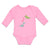 Long Sleeve Bodysuit Baby Triceratops Dinosaur's Lovely Hearts Cotton