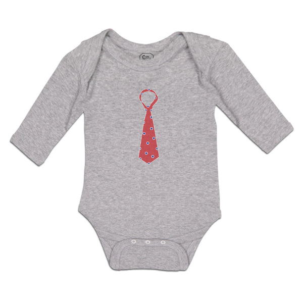 Long Sleeve Bodysuit Baby Polkat Dots Neck Tie Men's Stylish Fashion Accesorry