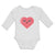 Long Sleeve Bodysuit Baby Love Heart with Face Boy & Girl Clothes Cotton