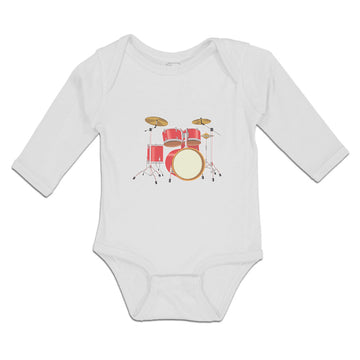 Long Sleeve Bodysuit Baby Orchestra Musical Instruments Drums Boy & Girl Clothes