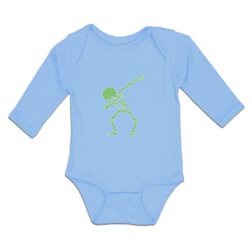 Long Sleeve Bodysuit Baby Human Anatomy Skeleton Floss Dancing Style Cotton