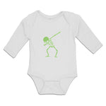 Long Sleeve Bodysuit Baby Human Anatomy Skeleton Floss Dancing Style Cotton - Cute Rascals