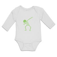 Long Sleeve Bodysuit Baby Human Anatomy Skeleton Floss Dancing Style Cotton - Cute Rascals