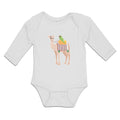 Long Sleeve Bodysuit Baby Parrot Riding on Camel Boy & Girl Clothes Cotton