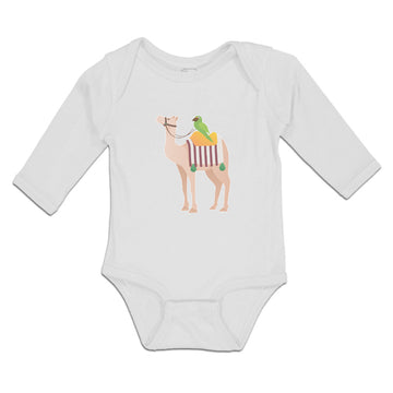 Long Sleeve Bodysuit Baby Parrot Riding on Camel Boy & Girl Clothes Cotton