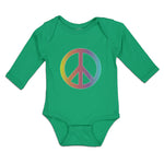 Long Sleeve Bodysuit Baby Peace of Symbol Boy & Girl Clothes Cotton