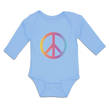 Long Sleeve Bodysuit Baby Peace of Symbol Boy & Girl Clothes Cotton