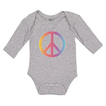 Long Sleeve Bodysuit Baby Peace of Symbol Boy & Girl Clothes Cotton
