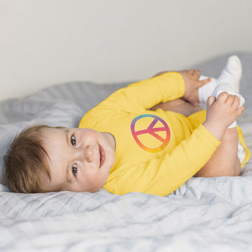 Long Sleeve Bodysuit Baby Peace of Symbol Boy & Girl Clothes Cotton