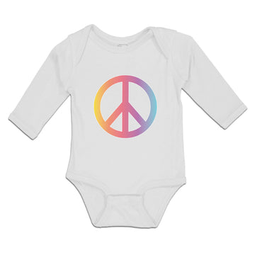 Long Sleeve Bodysuit Baby Peace of Symbol Boy & Girl Clothes Cotton