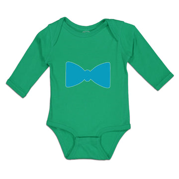Long Sleeve Bodysuit Baby Elegant Cute Blue Bowtie Boy & Girl Clothes Cotton