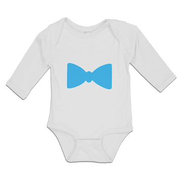 Long Sleeve Bodysuit Baby Elegant Cute Blue Bowtie Boy & Girl Clothes Cotton