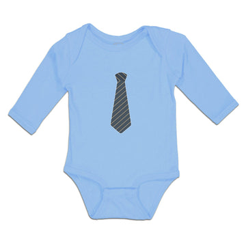 Long Sleeve Bodysuit Baby Striped Neck Tie Style 4 Boy & Girl Clothes Cotton