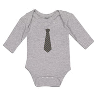 Long Sleeve Bodysuit Baby Striped Neck Tie Style 4 Boy & Girl Clothes Cotton