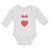 Long Sleeve Bodysuit Baby Red Bowtie and Heart Love Symbol Boy & Girl Clothes